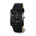 Boccia Black PVD-Coated Square Watch w/Blk Band - 3192-04
